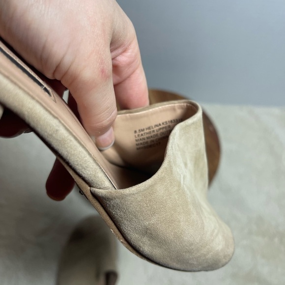 Kensie Tan Mules with Suede Finish and Block Heel - Picture 6 of 6